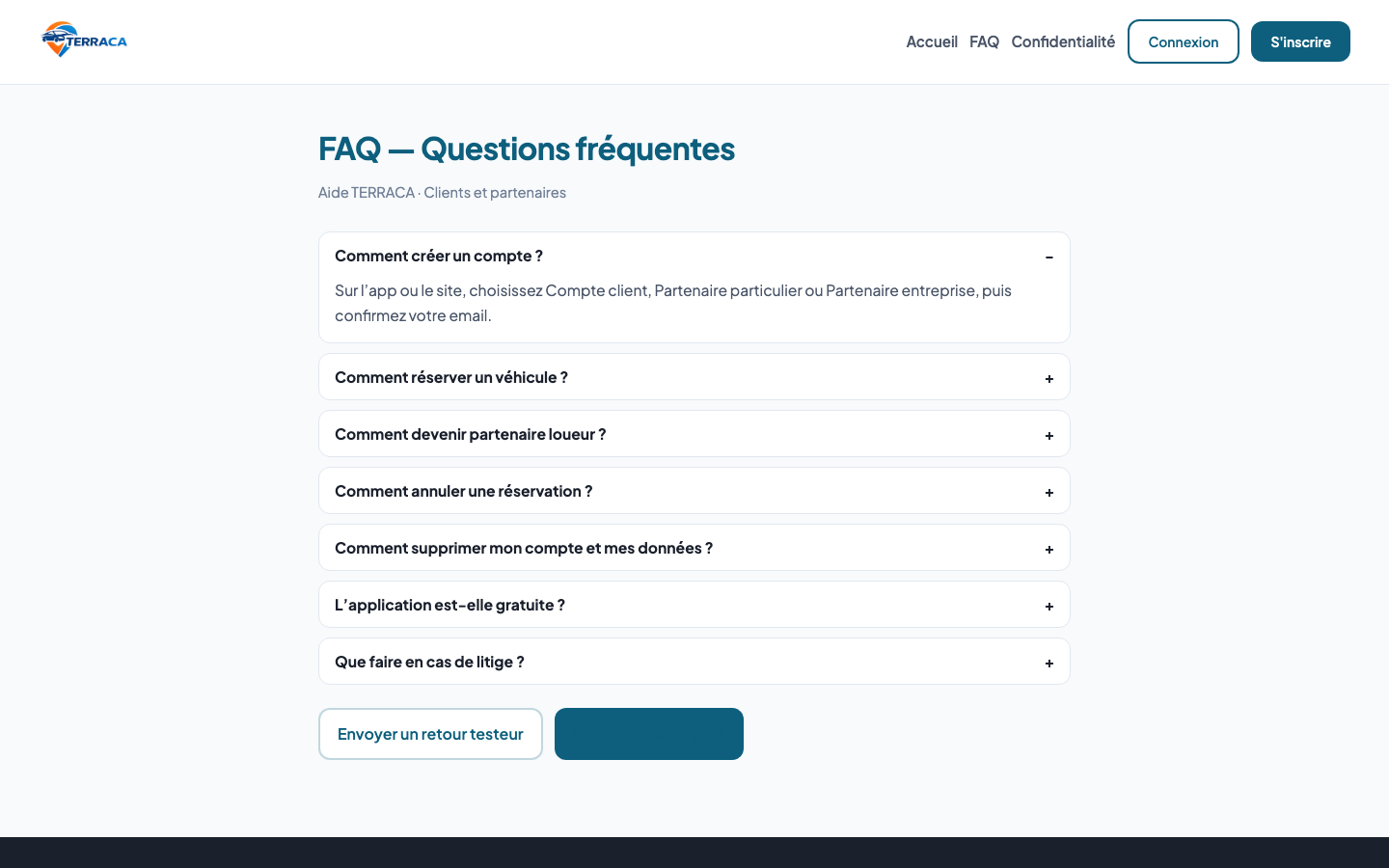 Page FAQ